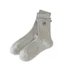 Calcetines con Borde Fruncido Ligeramente Comprimidos para Mujer, Calcetines de Punto Doble de Media Pantorrilla Bordados de Dibujos Animados para Otoño e Invierno, Calcetines de Algodón Lindos para Niñas