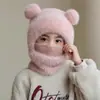 Gorro de Lana Tejida para Niños y Niñas en Otoño e Invierno con Capucha Integrada para Bebé, Cortavientos, Protección para Orejas y Gorro de Punto Cálido
