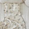 Manta de Gasa Clase A Estilo ins Floral Algodón Gasa Doble Capa Toalla de Baño para Bebé Manta Manta para Recién Nacido Manta para Cubrir