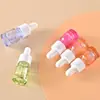 Mancha de Vena Plateada 3ml Botella de Aceite Esencial Macaron Empaque Cosmético Botella Pequeña de Vidrio con Gotero Serum Botella Dispensadora de Líquido Original