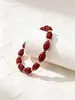 Conjunto de Colar e Pulseira Bohemian Azul e Branco Degradê com Contas e Fecho OT Fornecimento Direto do Fabricante de Acessórios de Qingdao