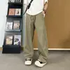 Roupas de cara legal calças masculinas perna reta high street simples soltas calças de perna larga marca calças casuais masculinas moderno japonês americano