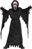Disfraz de Parca de Halloween con Guadaña, Atuendo de Parca Gritando, Ropa de Cosplay de Terror de Halloween Parca