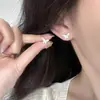 Pendientes de plata 925 con pasador para puestos callejeros y mercados nocturnos, moda coreana para mujer, artículos populares de transmisiones en vivo de influencers, pendientes de lujo ligero al por mayor