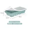 Bandeja de Hielo Grande de Silicona Transfronteriza Molde de Cubitos de Hielo de Grado Alimenticio Molde de Bola de Hielo de Desmoldeo Fácil Congelación Rápida Molde para Hacer Hielo Casero