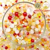 Cuentas Mixtas, Cuentas Sueltas de Vidrio, Cuentas de Arroz, Cuentas de Vidrio Semiacabadas Hechas a Mano para DIY, Accesorios para Joyería Mixtos de 8-10 mm