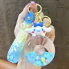 Miniatura Cartoon com Óleo e Areia Líquida Chaveiro Panda Chaveiro de Carro Requintado Pingente de Bolsa Pequeno Presente Venda por Atacado