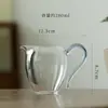 Bule de Vidro de Alta Transparência com Alça Colorida, Recipiente para Compartilhar Chá Estilo Japonês, Resistente ao Calor e Antiescaldante, Acessório para Conjunto de Chá Kung Fu, Jarrinha de Chá