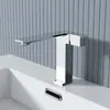 Torneira Minimalista de Cobre para Lavatório Quente e Frio, Torneira para Lavatório de Embutir na Cor Cinza Chumbo para Uso Doméstico