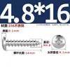 Tornillos Autorroscantes de Acero Inoxidable 316, Cabeza Redonda Ranurada, Tornillos para Madera de Cabeza Plana Extendida Yb845M2M3M4M5M6