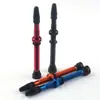 Válvula Tubeless para Bicicleta de Estrada/Montanha, Válvula Francesa Colorida a Vácuo, Núcleo de Válvula de Pneu em Liga de Alumínio