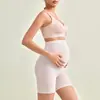 Pantalones Cortos de Seguridad para Maternidad de Algodón Modal sin Costuras, Estilo Delgado de Verano, Anti-Exposición, de Cintura Alta, Tallas Grandes, No Necesitan Usar Ropa Interior Adicional