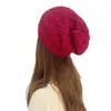 2023 Amazon comercio exterior venta caliente Sombrero de punto de lana trenzado cálido para mujer sombrero informal de hip hop con diseño de montón