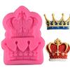 2 incluso corona de azúcar estilo europeo Molde de Silicona corona diy decoración de pastel adornos para coche molde para galletas de arcilla