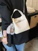 Moda Transfronteiriça Bolsa de Mão Simples Feminina 2025 Novo Estilo Bolsa Transversal Nicho Japonês e Coreano Casual Simples Bolsa de Balde