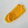 Luvas de algodão amarelas com logo bordado personalizado, de bico longo, anti-escaldantes, para uso no micro-ondas