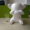 Molde de espuma de oso blanco DIY creativo hecho a mano material para arreglos florales Día de San Valentín oso rosa juguete