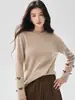 Design requintado~Lã de cashmere 100% de luxo leve para mulheres, suéter de malha com borboletas 3D bordadas à mão, perfeito como camada base ou peça externa