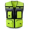 Chaleco Reflectante, Chaleco Reflectante con Múltiples Bolsillos, Chaleco Transpirable para Tráfico Vial, Construcción, Patrulla y Asistencia a la Conducción, Ropa Reflectante con Texto Impreso