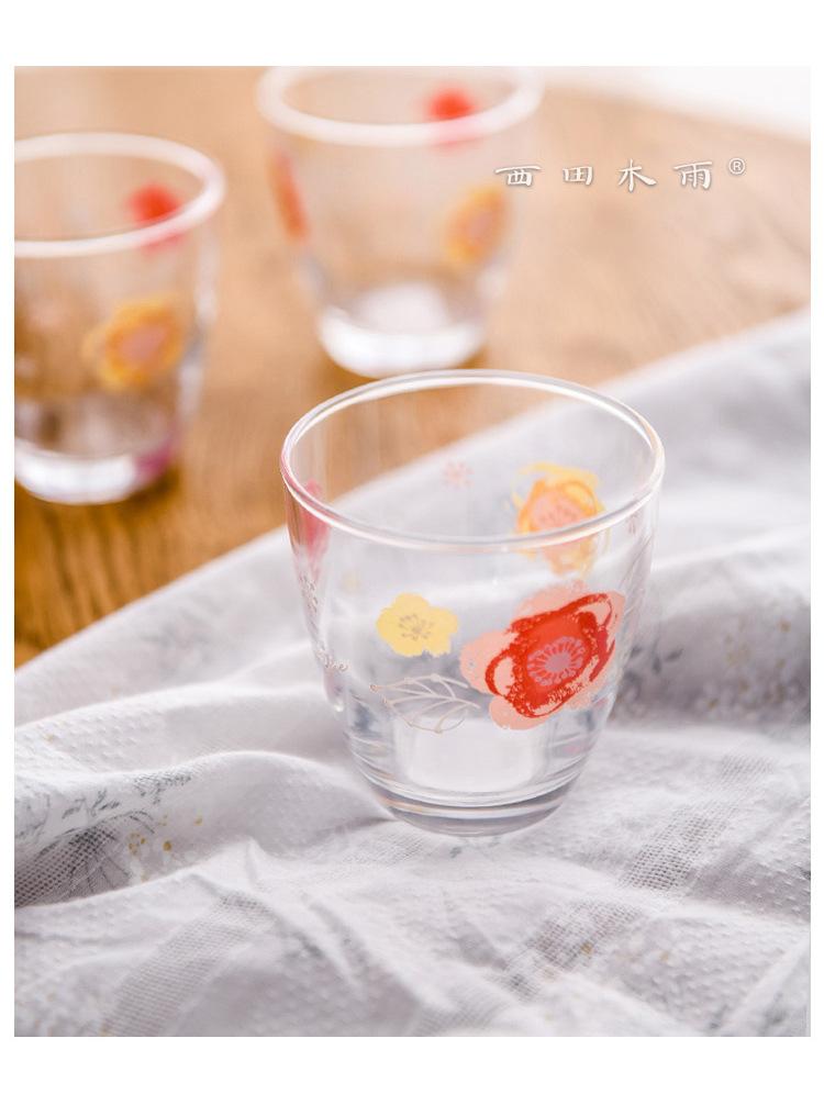 粉红玫瑰玻璃杯