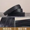 Cinturón de Cuero sin Hebilla Automático de 3.5 cm para Hombre, Cinturón Genuino de Piel de Vaca sin Hebilla