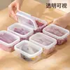 Caixa de armazenamento de alimentos transparente, caixa de armazenamento portátil com tampa, caixa de armazenamento portátil para passeios, armazenamento de frutas e vegetais, selável para freezer