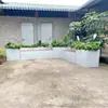 Suporte de Flores de Aço Inoxidável para Exterior Vaso de Flores Varanda Sala de Estar Vaso de Chão Pátio Calha de Flores Divisória de Cerca Caixa de Plantio Canteiro de Flores