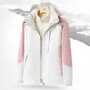 Chaqueta para Hombre y Mujer, Cortavientos de Invierno, Chaqueta Forrada de Polar para Jóvenes y Personas de Mediana Edad, Ropa de Montañismo de Alta Gama Tres en Uno Desmontable