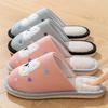 Pantuflas de Algodón para Mujer, Uso en Casa Primavera, Otoño e Invierno, Antideslizantes para Interiores, Pareja, Cálidas de Invierno, Pantuflas de Algodón y Lino para Hombre