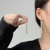 Pendientes Elegantes de Moda de Gama Alta de Nicho Accesorios para Orejas Tendencia Gymnopus Pendientes Largos con Borlas Brillantes para Mujer