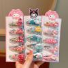 Horquilla de arena movediza Sanrio para niños, niña Kulomi no daña el flequillo, horquilla para cabello suelto, clip dulce para niña