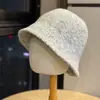 Otoño Invierno Simple Hilo Rizado Mezclado Sombrero Cubo Mujer 2026 Moda Cálido Sombrero de Pescador Hace que la Cara se Vea Más Pequeña Cubre Rostro Juvenil Sombrero de Moda