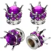 Tampa de Válvula Criativa em Forma de Coroa Cravejada de Diamantes para Pneus de Carro, Tampa de Poeira de Diamante de Coroa para Bicicleta Modificada