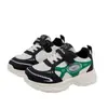 Zapatos deportivos para niños de primavera y otoño, antideslizantes, casuales, versátiles, zapatos de moda de suela plana, tenis de piel transpirables para niños