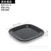 Plato rectangular negro de melamina Plato para hot pot de res de Chaoshan Plato para guarnición Plato para barbacoa japonesa Vajilla comercial de imitación de porcelana