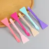 Brocha de Silicona de Doble Propósito con Espátula para Aplicar Mascarilla de Barro, Brocha en Forma de Abanico para Ácido Frutal, Herramientas de Belleza al por Mayor