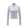 Abrigo de yoga nuevo de otoño e invierno transfronterizo para mujer, ropa de entrenamiento deportivo al aire libre, fitness, chaqueta con cremallera de manga larga
