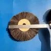 Roda de Crina para Polimento Tratamento de Superfície de Couro Escova para Limpeza de Calçados