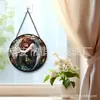 Ángel Durmiente de Cristal Colgante de Vidrio de Colores Adorno de Vidrio para el Hogar Decoración de Ventana Atrapasoles para el Jardín