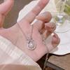 Collar de Acero de Titanio Dulce con Diseño Único para Mujer, Colgante Simple, Cadena de Clavícula Versátil de Moda de Lujo Ligero de Alta Gama