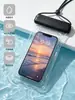 Funda impermeable para teléfono con pantalla táctil, adecuada para nadar, servicio de entrega, buceo, con cordón para colgar del cuello, bolsa sellada para fotografía submarina