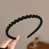 Diadema de Onda de Textura Simple para Mujer 2024 Nueva Parte Superior Craneal Alta Lavar Cabello Presión Diadema Sombrerería Elegante Combinación con Todo Clips para Cabello