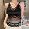 Venta Directa de Fábrica Popular Transfronteriza Camisola de Encaje Hueco para Mujer Verano Talla Grande Sin Costuras Espalda Bonita Ropa Interior con Almohadillas
