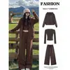 Conjunto de Outono Feminino 2026 Novo Estilo Moletom Esportivo Jaqueta Casual Outono Inicial Estilo Coreano Conjunto Completo com Toque de Luxo