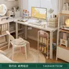Penteadeira para Quarto de Menina, Mesa de Maquiagem Dois em Um, Novo Modelo 2025, Estilo Creme, Luxo Leve, Sensação de Alta Qualidade, Mesa de Escrita para Casa
