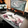 Mouse Pad de Pintura a Tinta Flor de Cerejeira Quente Vendido no Atacado da Amazon, Ampliado e Espessado, Mouse Pad de Computador Antiderrapante, Tapete de Mesa para Teclado