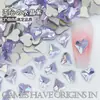 Joias para Nail Art Coração Torto Fundo Plano 3*4mm Diamante de Formato Especial Fundo Plano Diamante Brilhante de Celebridade da Internet Nail Art Usável para Unha DIY Atacado
