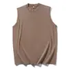 Chaleco Sin Mangas Vintage de Algodón Puro Lavado 230g Transfronterizo para Hombre Verano Tendencia Casual Estilo Americano Camiseta sin Mangas