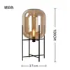 Lámpara de mesa de cristal decorativa minimalista post-moderna nórdica para comedor, luz de lujo retro, sala de exposiciones, sala de estar, dormitorio, lámpara de pie de bola