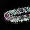 Jingde Jewelry 5A Fluorita de Color Natural Cuentas Cristal de Hielo Arcoíris Pulsera DIY Accesorios de Joyería Cuentas Redondas Venta al por Mayor
